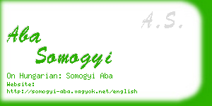 aba somogyi business card